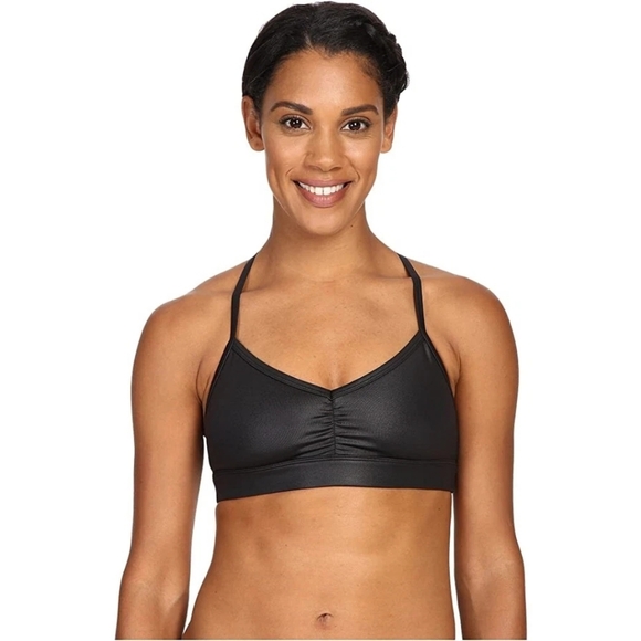 ALO Yoga Other - Alo Yoga Sunny Strappy Sports Bra Glossy Black Size S